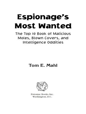 cover image of Espionage's Most Wanted™